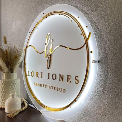 Custom 3d Business Logo Round Sign
